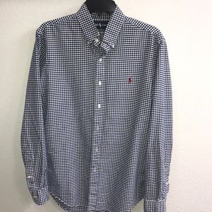 Blue Pattern Ralph Lauren Polo Button Down